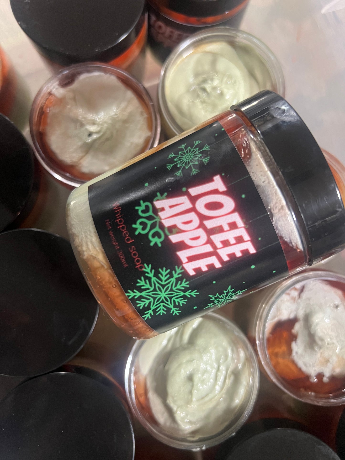 Whipped soap with aloe vera- Toffee Apple