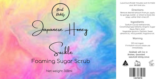 Japanese honey suckle foaming sugar scrub