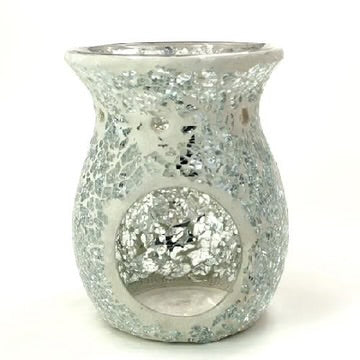 Tealight Mosaic Warmer - Silver