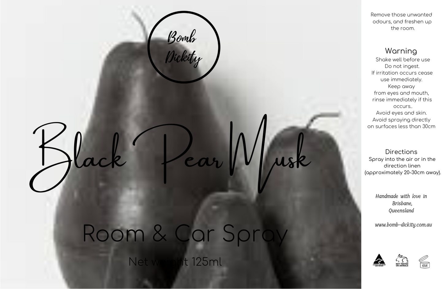 Room spray - Black Pear Musk