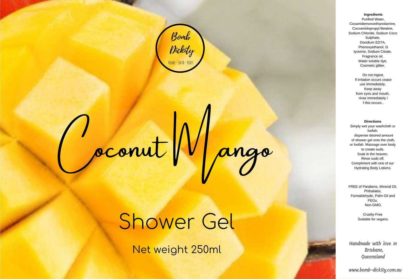 Shower gel -  Coconut Mango