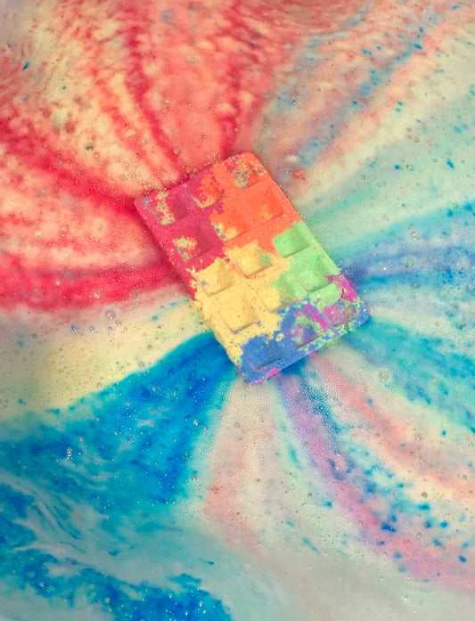 Rainbow waffle medium