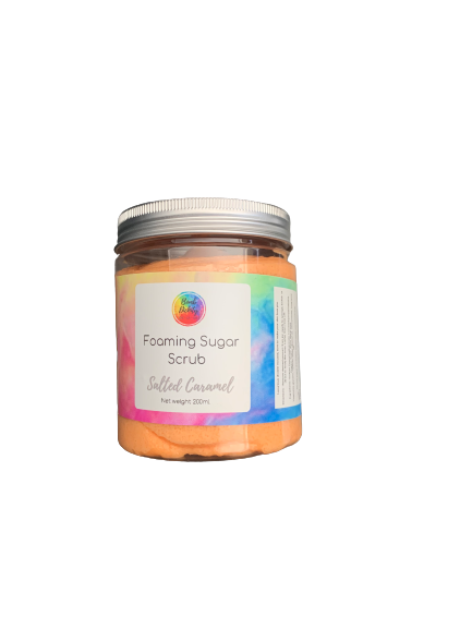 Vanilla caramel foaming sugar scrub