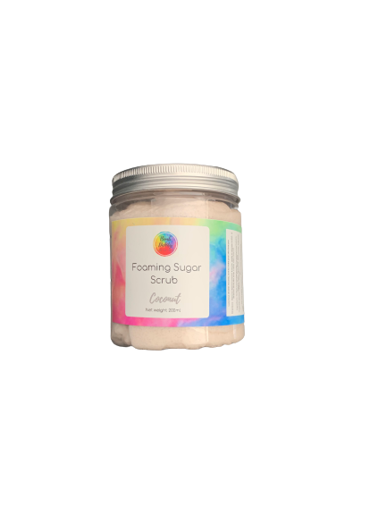 Coconut foaming sugar scrub