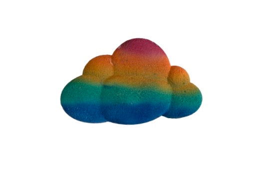 Rainbow-tastic cloud bath bomb