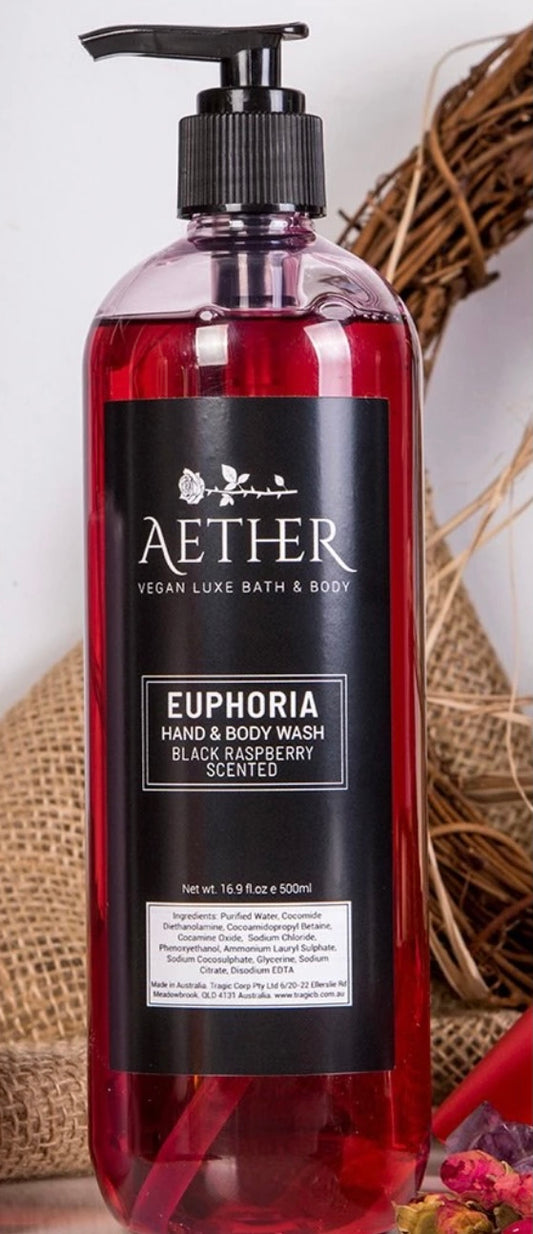 Wholesale TRAGIC shower gel - Euphoria black raspberry pinky red